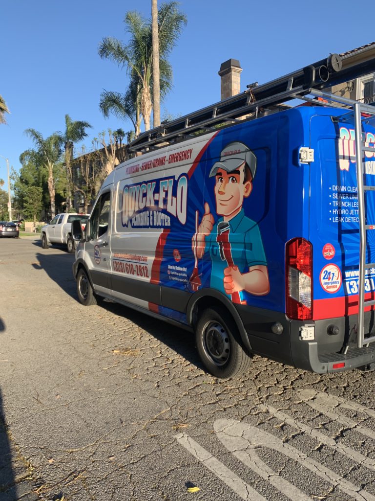 Quick Flo Plumbing Van Perspective View